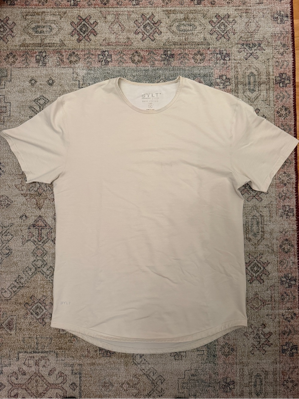 BYLT Basics Short-Sleeve Crew Neck Tee in Off-White